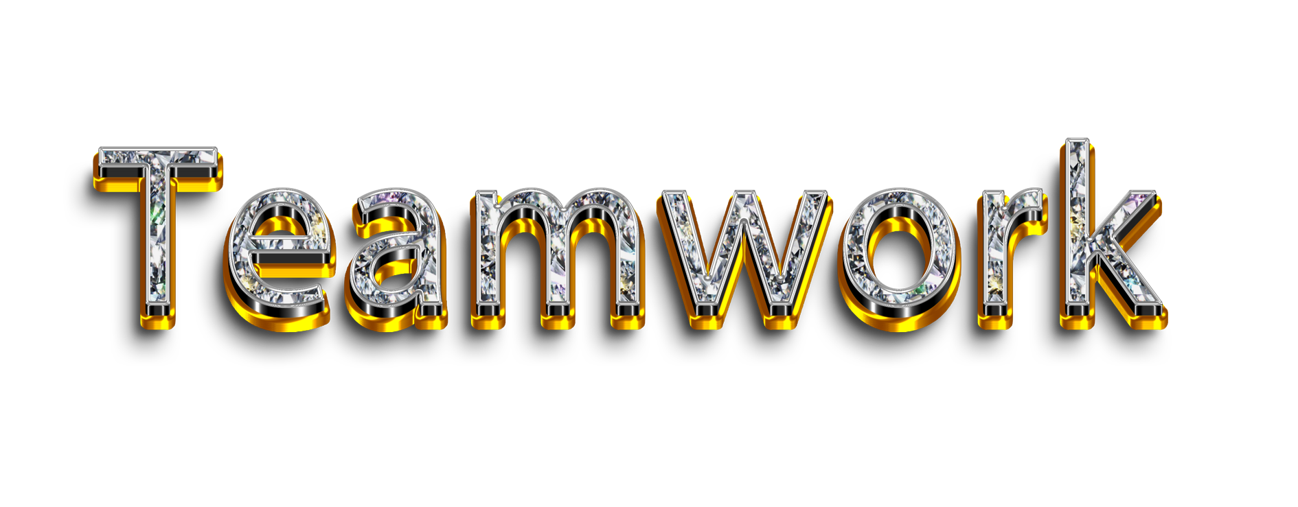 Teamwork png, word Teamwork png, Teamwork word png, Teamwork text png, Teamwork letters png, Teamwork word diamond gold text typography PNG images transparent background